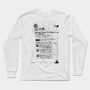 Three Tweets Doodle Black Long Sleeve T-Shirt